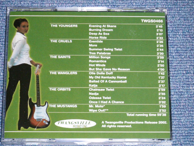 画像: va OMNIBUS ( The YOUNGERS,The CRUELS,The SAINTS, The WANGLERS, The ORBITS, The MUSTANGS ) - TWANGY GUITARS SILKY STRINGS VOL.2 ( NEW )  / 2002  FINLAND ORIGINAL  " Brand New" CD 