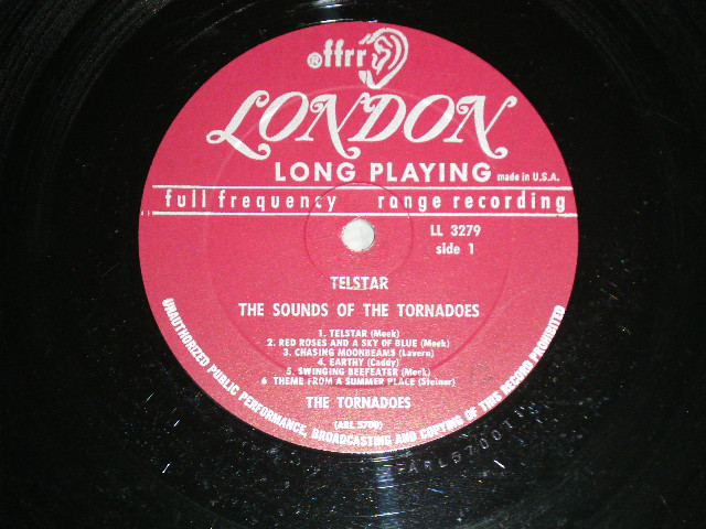 画像: THE TORNADOS - TELSTAR : THE SOUND OF THE TORNADOES (Matrix #  A) ARL 5700 T1 B) ARL 5701 T1) (Ex+Ex++) / 1962 US AMERICA ORIGINAL "MAROON With UN-BOXED LONDON Label" MONO Used LP