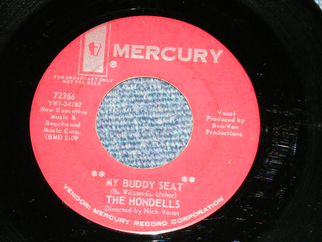 画像1: The HONDELLS ( BRIAN WILSON & GARY USHER Works ) - MY BUDDY SEAT : YOU'RE GONNA' RIDE WITH ME ( Ex+/Ex+ : WOL)  / 1964 US AMERICA ORIGINAL "PROMO" Used 7" Single