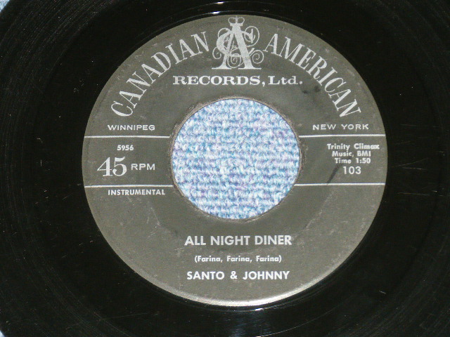 画像: SANTO & JOHNNY - SLEEP WALK  :ALL NIGHT DINNER ( Ex/Ex )  1959 US AMERICA ORIGINAL Used 7" Single 