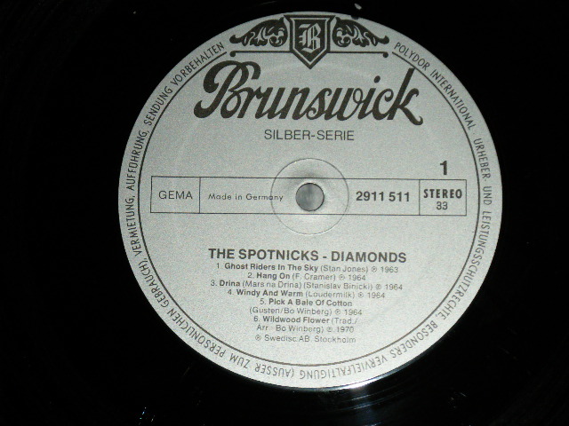 画像: SPOTNICKS, The -  DIAMONDS ( Ex+++/MINT-)  / 1975? WEST-GERMANY GERMAN ORIGINAL  Used   LP 