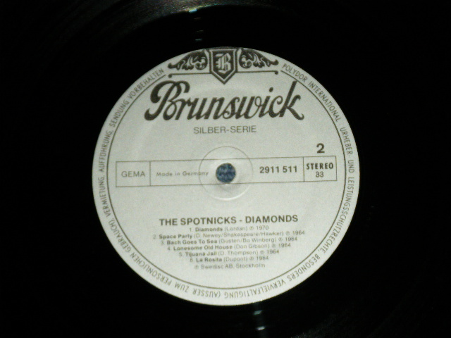 画像: SPOTNICKS, The -  DIAMONDS ( Ex+/MINT- )   / 1975? WEST-GERMANY GERMAN ORIGINAL  Used   LP 