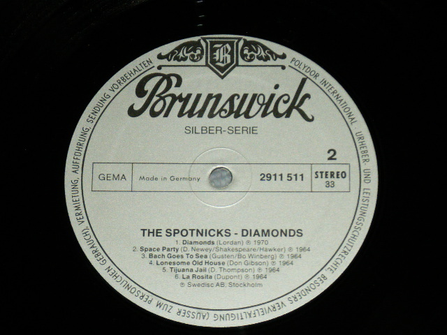 画像: SPOTNICKS, The -  DIAMONDS ( MINT-/MINT)  / 1975? WEST-GERMANY GERMAN ORIGINAL  Used   LP 
