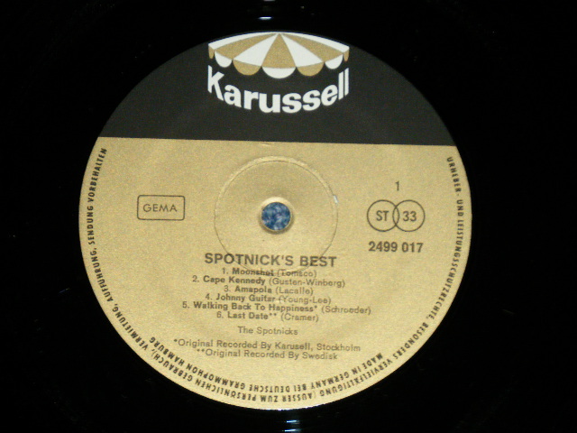 画像: SPOTNICKS, The -  SPOTNICK'S BEST ( Ex+++/MINT Looks:MINT-  FEW DENT  )   / 1971 WEST-GERMANY GERMAN ORIGINAL  Used   LP 