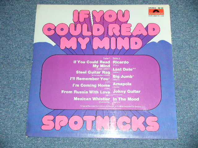 画像: The SPOTNICKS - IF YOU COULD READ MY MIND  (  Ex++/MINT-)   / 1972 WEST-GERMANY GERMAN ORIGINAL  Used   LP