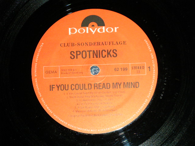 画像: The SPOTNICKS - IF YOU COULD READ MY MIND  (  Ex+/MINT- Looks:Ex+++)   / 1972 WEST-GERMANY GERMAN ORIGINAL  Used   LP