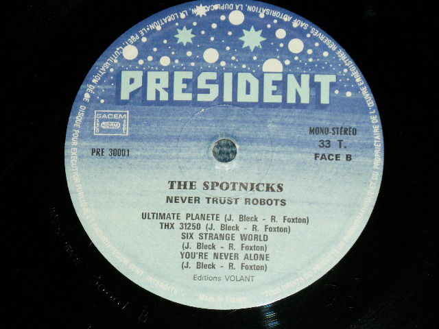 画像: The SPOTNICKS - NEVER TRUST ROBOTS ( Ex++/Ex+++ Looks:Ex++ )   / 1975 FRANCE FRENCH  ORIGINAL  Used   LP