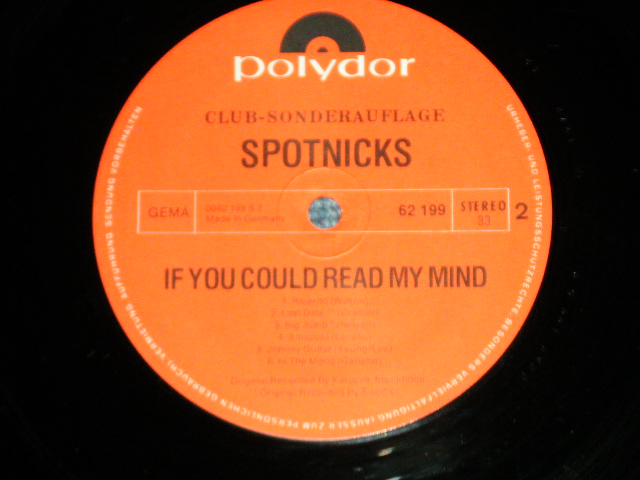 画像: The SPOTNICKS - IF YOU COULD READ MY MIND  (  Ex++/MINT-)   / 1972 WEST-GERMANY GERMAN ORIGINAL  Used   LP