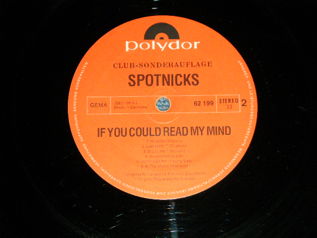 画像: The SPOTNICKS - IF YOU COULD READ MY MIND  (  Ex+/MINT- Looks:Ex+++)   / 1972 WEST-GERMANY GERMAN ORIGINAL  Used   LP