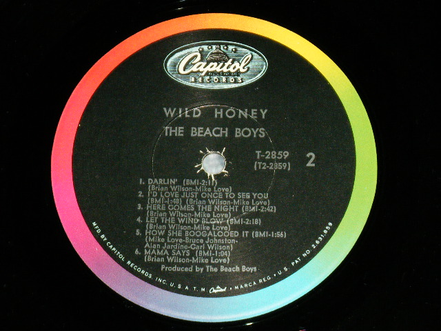 画像: THE BEACH BOYS -  WILD HONEY ( Matrix #  A) T-1-2859-F-1 /B) T-2-2859-F-1 ) (Ex+/Ex++ Looks:MINT- BB ) / 1967 US AMERICA ORIGINAL Mono Used LP