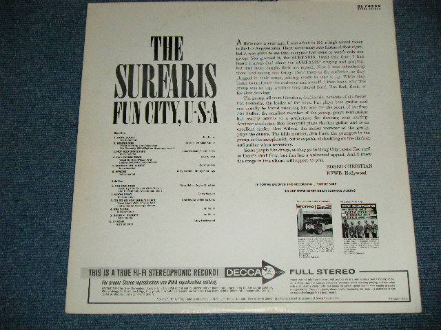 画像: THE SURFARIS - FUN CITY USA (Included GARY USHER Works)  ( Ex+++/MINT- Looks:Ex+++ ) / 1964 US AMERICA ORIGINAL STEREO Used LP 