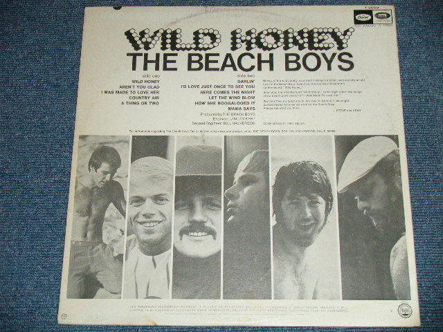 画像: THE BEACH BOYS -  WILD HONEY ( Matrix #   A) T-1-2859-G2 2 /B) T-2-2859-G2 2) (Ex+//Ex+++ ) / 1967 US AMERICA ORIGINAL Mono Used LP