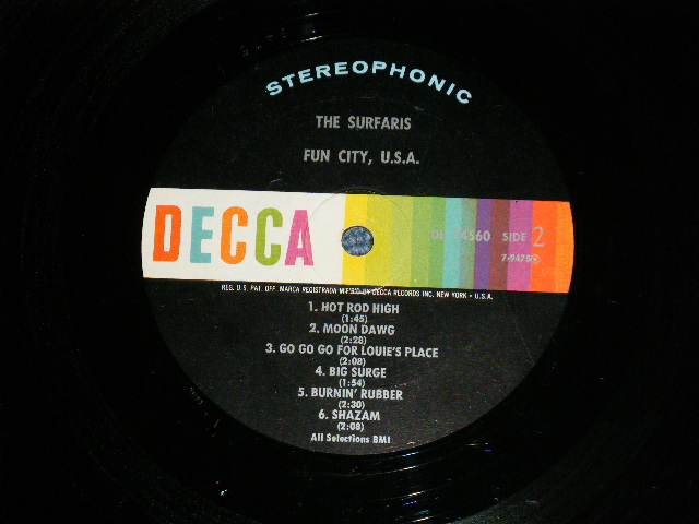 画像: THE SURFARIS - FUN CITY USA (Included GARY USHER Works)  ( Ex+++/MINT- Looks:Ex+++ ) / 1964 US AMERICA ORIGINAL STEREO Used LP 