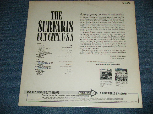 画像: THE SURFARIS - FUN CITY USA (Included GARY USHER Works)  ( Ex+/Ex++  A-5:VG+++  EDSP ) / 1964 US AMERICA ORIGINAL MONO Used LP 