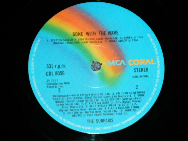 画像: THE SURFARIS - GONE WITH THE WAVE  (GARY USHER Works)  ( Ex++/MINT-) / 1977 UK ENGLAND  Used LP 