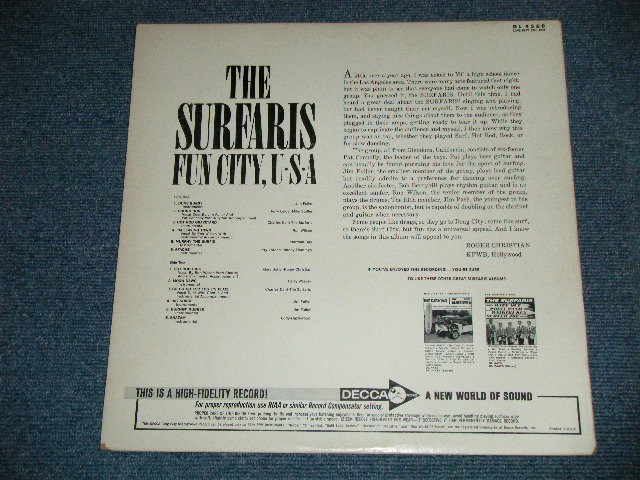 画像: THE SURFARIS - FUN CITY USA (Included GARY USHER Works)  ( Ex+++/Ex+++ ) / 1964 US AMERICA ORIGINAL MONO Used LP 