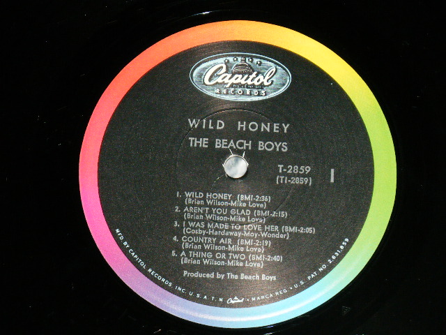 画像: THE BEACH BOYS -  WILD HONEY ( Matrix #  A) T-1-2859-F-1 /B) T-2-2859-F-1 ) (Ex+/Ex++ Looks:MINT- BB ) / 1967 US AMERICA ORIGINAL Mono Used LP