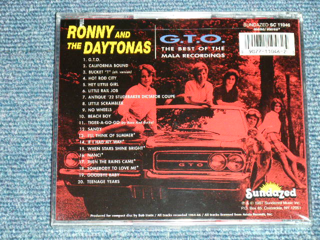 画像: RONNY AND THE DAYTONAS - G.T.O./THE BEST OF MALA RECORDINGS   / 1997  US AMERICA ORIGINAL "Brand New SEALED" CD