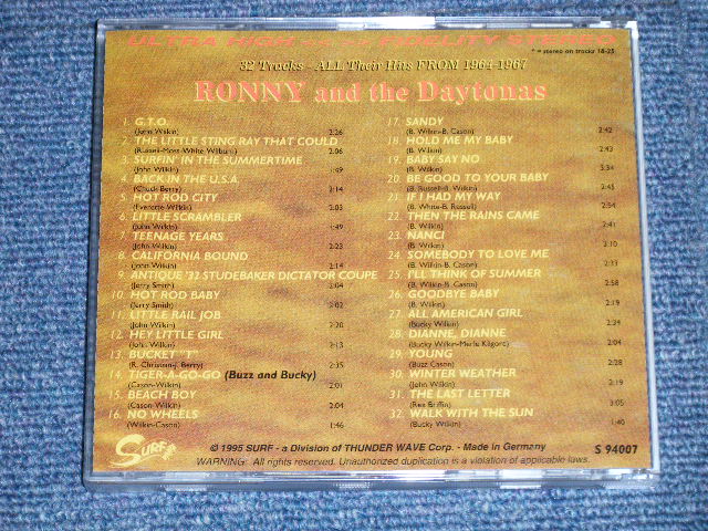 画像: RONNY AND THE DAYTONAS - BEACH LAND (NEW) / 1995 GERMAN GERMANY  "Brand New" CD