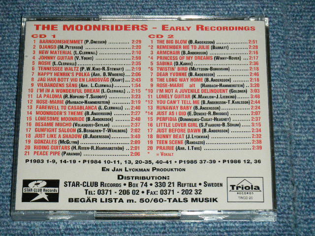 画像: The MOONRIDERS - EARLY RECORDINGS  (MINT-/MINT) / SWEDEN  ORIGINAL  Used  2-CD 