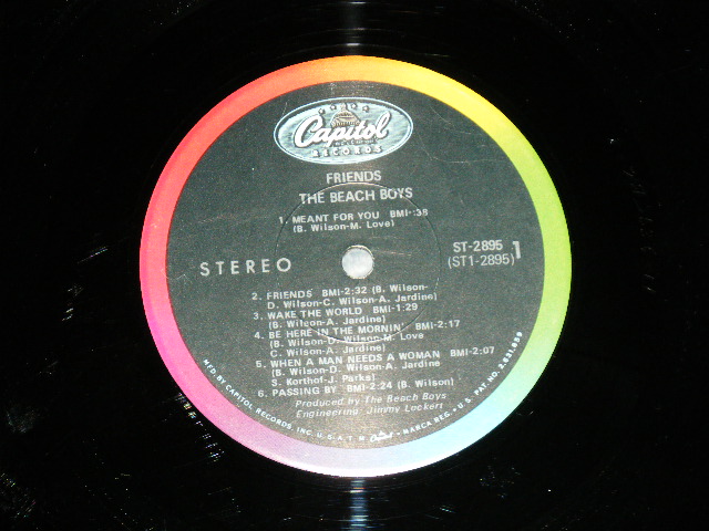 画像: The BEACH BOYS - FRIENDS ( Matrix #    A) ST-1-2895 A-3 /B) ST-2-2895 A-3   ) (Ex+,Ex-/Ex++ B-5:Ex) / 1968 US AMERICA ORIGINAL STEREO Used LP