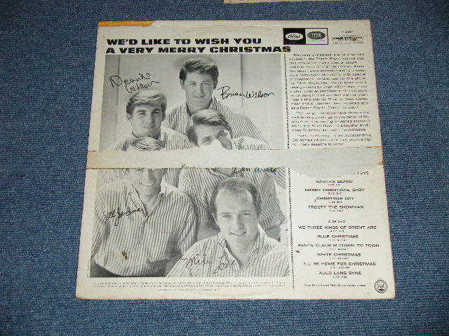 画像: The BEACH BOYS - CHRISTMAS ALBUM (Matrix #A)T1-2164-P1  "IAM in TRIANGLE"  B)T2-2164-H1  "IAM in TRIANGLE"      "SCRANTON Press in PENNSYLVANIA" (Ex+++/Ex+++ Looks:MINT-) /1964 US AMERICA ORIGINAL 1st Press "BLACK with RAINBOW Label" MONO Used LP