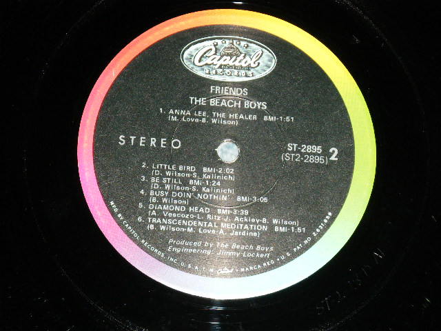 画像: The BEACH BOYS - FRIENDS ( Matrix #    A) ST-1-2895 A-3 /B) ST-2-2895 A-3   ) (Ex+,Ex-/Ex++ B-5:Ex) / 1968 US AMERICA ORIGINAL STEREO Used LP