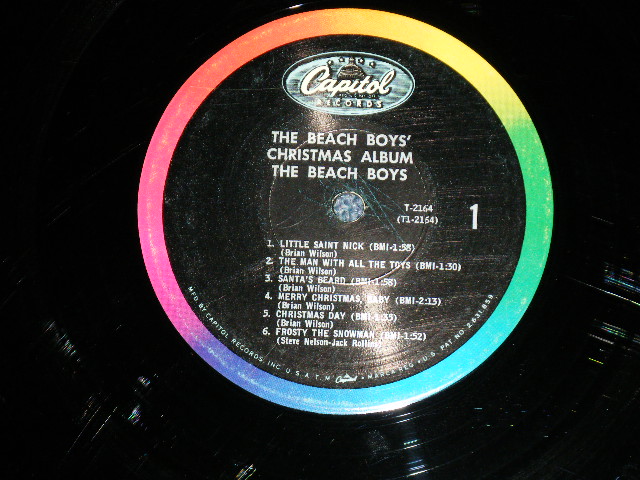 画像: The BEACH BOYS - CHRISTMAS ALBUM (Matrix #A)T1-2164-P1  "IAM in TRIANGLE"  B)T2-2164-H1  "IAM in TRIANGLE"      "SCRANTON Press in PENNSYLVANIA" (Ex+++/Ex+++ Looks:MINT-) /1964 US AMERICA ORIGINAL 1st Press "BLACK with RAINBOW Label" MONO Used LP