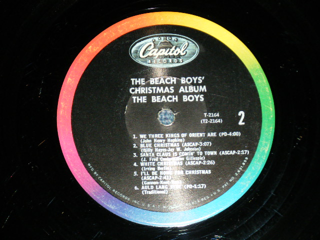 画像: The BEACH BOYS - CHRISTMAS ALBUM (Matrix #A)T1-2164-P1  "IAM in TRIANGLE"  B)T2-2164-H1  "IAM in TRIANGLE"      "SCRANTON Press in PENNSYLVANIA" (Ex+++/Ex+++ Looks:MINT-) /1964 US AMERICA ORIGINAL 1st Press "BLACK with RAINBOW Label" MONO Used LP