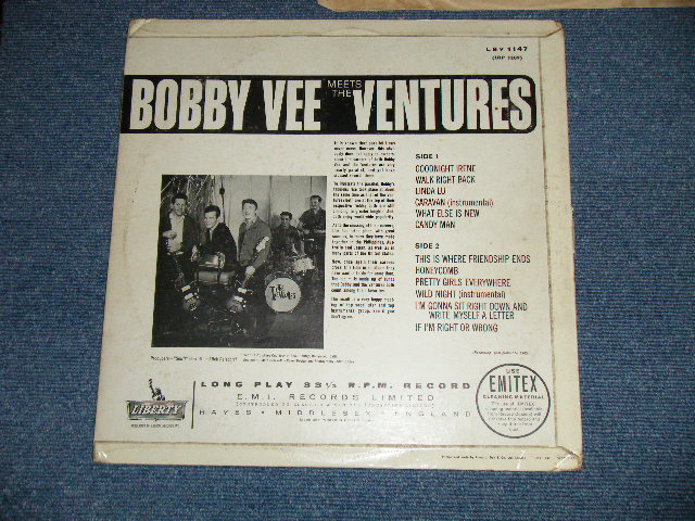 画像: THE VENTURES & BOBBY VEE - BOBBY VEE MEETS THE VENTURES ( Matrix Number 1N / 1N) ( Ex+/MINT)  / 1963 UK ENGLAND  ORIGINAL MONO Used  LP