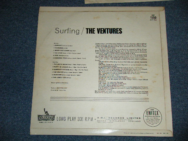 画像: THE VENTURES - SURFING (Matrix # 1N / 1N )  ( Ex+++/MINT- )  / Late1960's "SMALL MONO Logo"  UK ENGLAND ORIGINAL MONO Used LP 