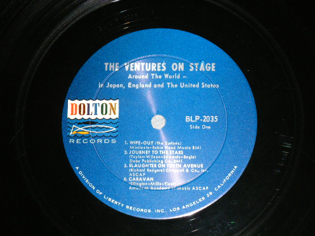 画像: THE VENTURES - ON STAGE  ( Matrix # A)BLP-2035 2 SIDE-1/B)BLP-2035-2 SIDE-2) ( Blue with Silver Print Label)( Ex++/eX+, Ex+++  ) / 1965  US AMERICA  ORIGINAL MONO Used  LP