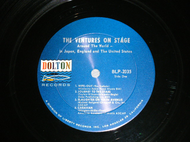 画像: THE VENTURES - ON STAGE  ( Matrix # A)BLP-2035 2 SIDE-1/B)BLP-2035-2 SIDE-2) ( Blue with Silver Print Label)( Ex++/eX+, Ex+++  ) / 1965  US AMERICA  ORIGINAL MONO Used  LP