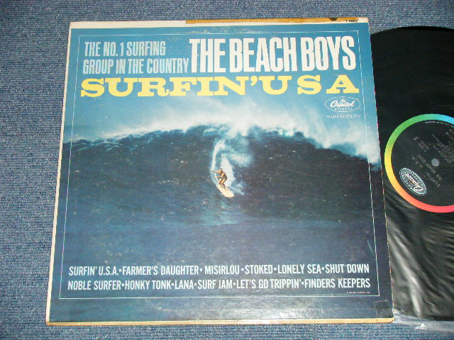 画像1: The BEACH BOYS - SURFIN' USA :Chuck Berry Credit  (P-5/P-5 #2) ( Ex/Ex+++ A-1 EDSP, Tape Seam) / 1963 US AMERICA ORIGINAL "BLACK with RAINBOW Label" MONO Used LP