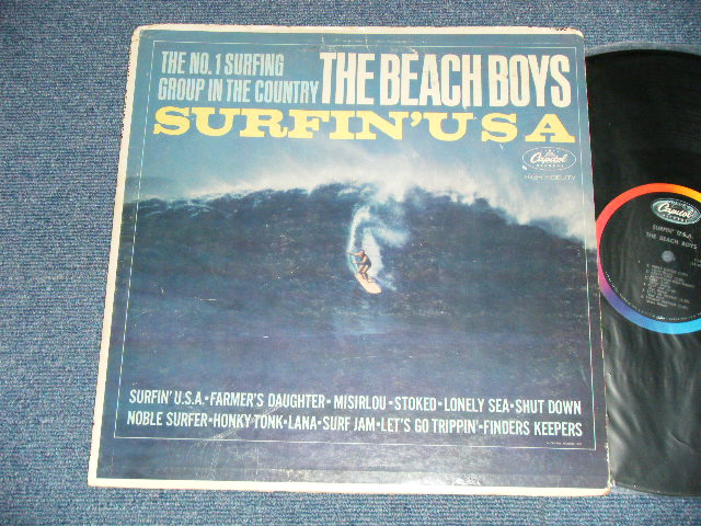 画像1: The BEACH BOYS - SURFIN' USA :Chuck Berry Credit  (D 3/D 3) (VG++/Ex+ Looks:Ex+) / 1963 US AMERICA ORIGINAL "BLACK with RAINBOW Label" MONO Used LP