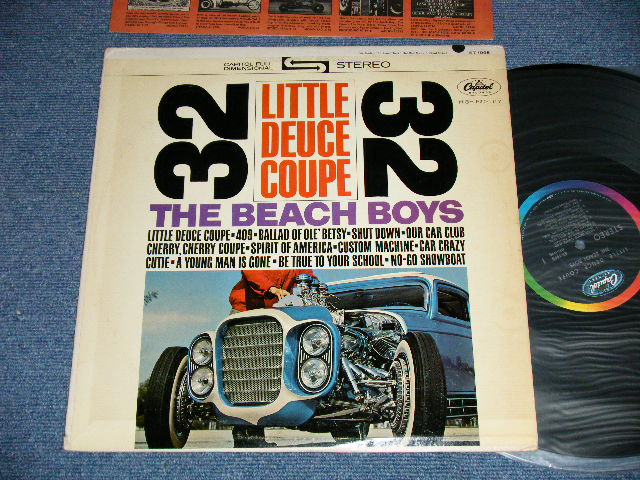 画像1: The BEACH BOYS - LITTLE DEUCE COUPE ( MATRIX #A) ST1-1989-A1 /B) ST2-1998-W-1) ( Ex/Ex, Ex++  EDSP) / 1963 US ORIGINAL " BLACK with RAINBOW Ring Label" STEREO LP