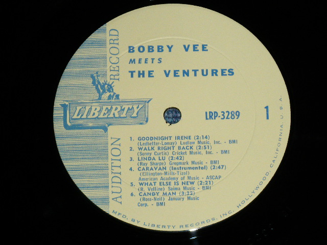 画像: THE VENTURES & BOBBY VEE - BOBBY VEE MEETS THE VENTURES ( Matrix Number  S1/S2 ) ( Ex++.MINT-) / 1963 US AMERICA ORIGINAL "AUDITION Label PROMO" MONO Used  LP