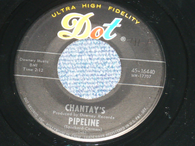 画像1: CHANTAY'S - PIPELINE : MOVE IT ( Ex++/Ex++ )  / 1963 US AMERICA REISSUE Used 7" Single
