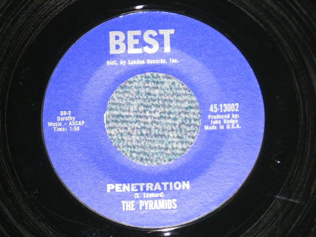 画像1: The PYRAMIDS ( 60's American Surf Garage ) - PENETRATION : HERE COMES MARSHA  (MINT-/MINT- ) / 1964 US AMERICA ORIGINAL Used 7" Single