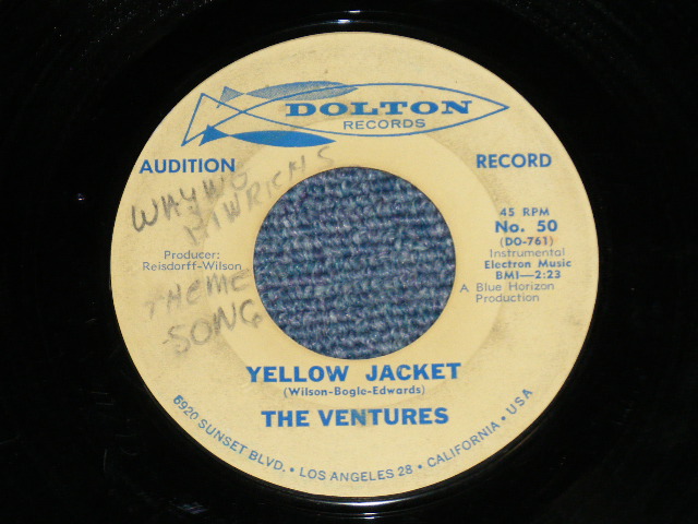 画像1: THE VENTURES - YELLOW JACKET : GENESIS  (VG+++/Ex WOL)  /1962 US ORIGINAL "AUDITION Label PROMO" Used 7" SINGLE 