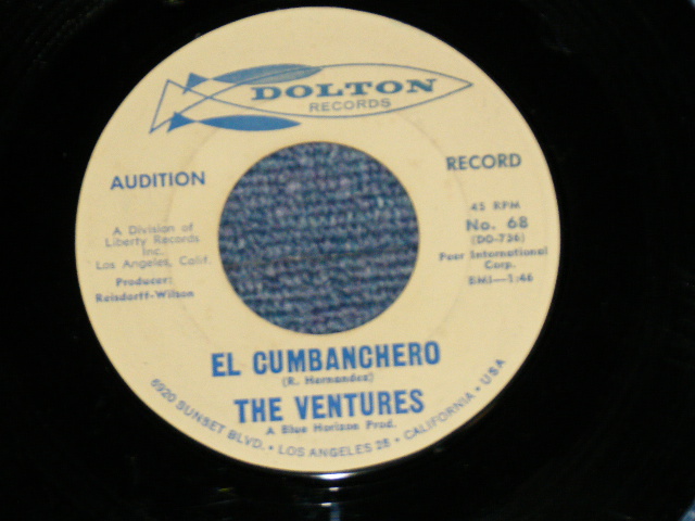 画像1: THE VENTURES - EL CUMBANCHERO : SKIP TO M' LIMBO  (Ex++/Ex+  WOL) / 1963 US AMERICA ORIGINAL "AUDITION Label PROMO" 7" Single