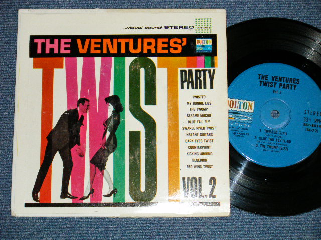 画像1: THE VENTURES - TWIST PARTY VOL.2 ( Ex+/Ex+ Tape Seam) / 1962 US AMEWRICA ORIGINAL "BLUE with BLACK Print Label"  Used EP + PICTURE SLEEVE 