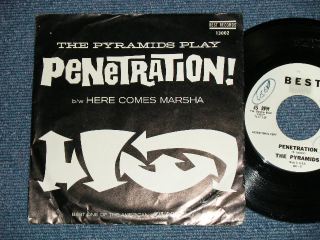 画像1: The PYRAMIDS ( 60's American Surf Garage ) - PENETRATION : HERE COMES MARSHA  (Ex+++/Ex+++ ) / 1964 US AMERICA ORIGINAL "WHIET LABEL PROMO" Used 7" Single with PICTURE SLEEVE 