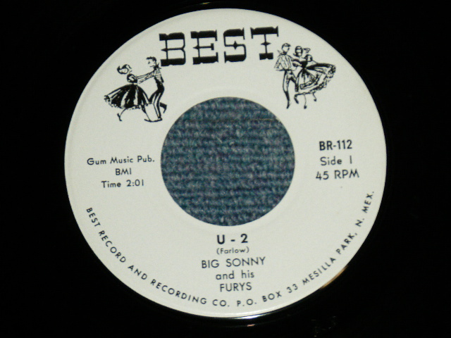 画像1: BIG SONNY and His FURYS - U-2 : FAIL SAFE   ( Ex+++/Ex+++ ) / 1960's US AMERICA ORIGINAL "WHIET LABEL PROMO" Used 7" Single