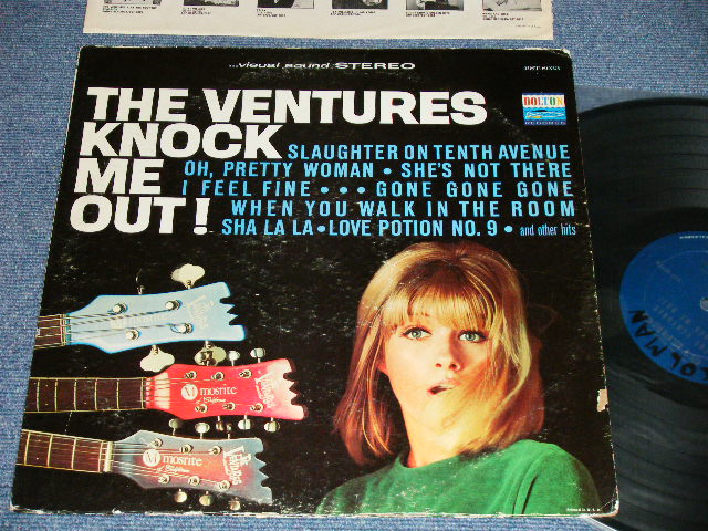 画像1: THE VENTURES - KNOCK ME OUT (:With "TOMORROW'S LOVE" Version )( Matrix Number  A)  BLP 2033 A - -1   B)  BLP 2033 B - - 1)( VG+++/Ex+ Looks:Ex- EDSP, WOL ) / 1965 US ORIGINAL "BLUE with SILVER Print Label" STEREO Used  LP 