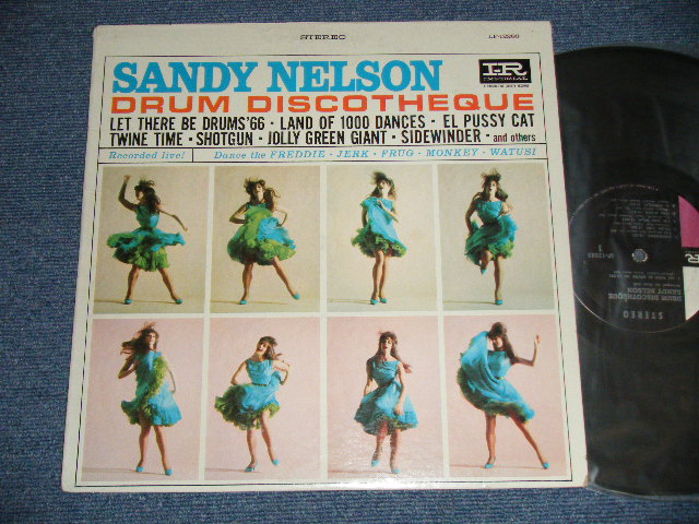 画像1: SANDY NELSON -  DRUM DISCOTHEQUE  (Ex++/Ex++)  / 1965  US AMERICA  ORIGINAL 1st Press "BLACK with PINK & WHITE label"  STEREO  Used  LP 