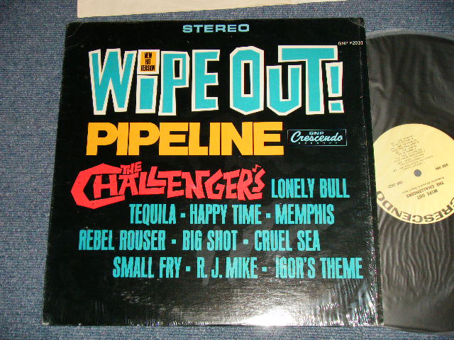 画像1: THE CHALLENGERS  - WIPE OUT! (MINT-/MINT- )   /   US AMERICA 2nd Press "LIME YELLOW Label"  STEREO Used LP 