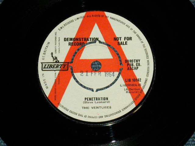 画像1: THE VENTURES - PENETRATION ( MINT-/MINT- ) / 1964  UK ENGLAND ORIGINAL "WHITE LABEL PROMO" Used 7" SINGLE 