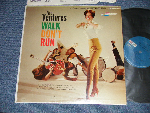 画像1: THE VENTURES - WALK DON'T RUN  ( MINT-/Ex+++ Looks:MINT- ) / 1965? Version US AMERICA ORIGINAL 4th Press? "BLUE with BLACK Print Label"  STEREO   Used  LP 