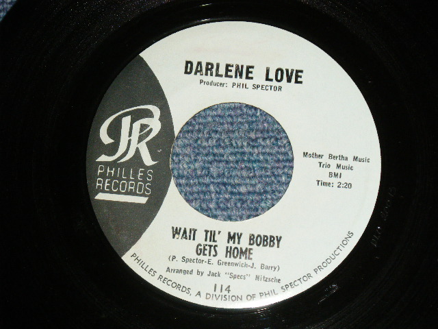 画像1: DARLENE LOVE - A) WAIT TIL' MY BOBBY GETS HOME  B) TAKE IT FROM ME ( MINT-/MINT- ) / 1963 US AMERICA  ORIGINAL "BLUE LABEL" Used 7" SINGLE 